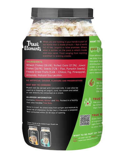 True Elements No Added Sugar Muesli - plant based Dukan