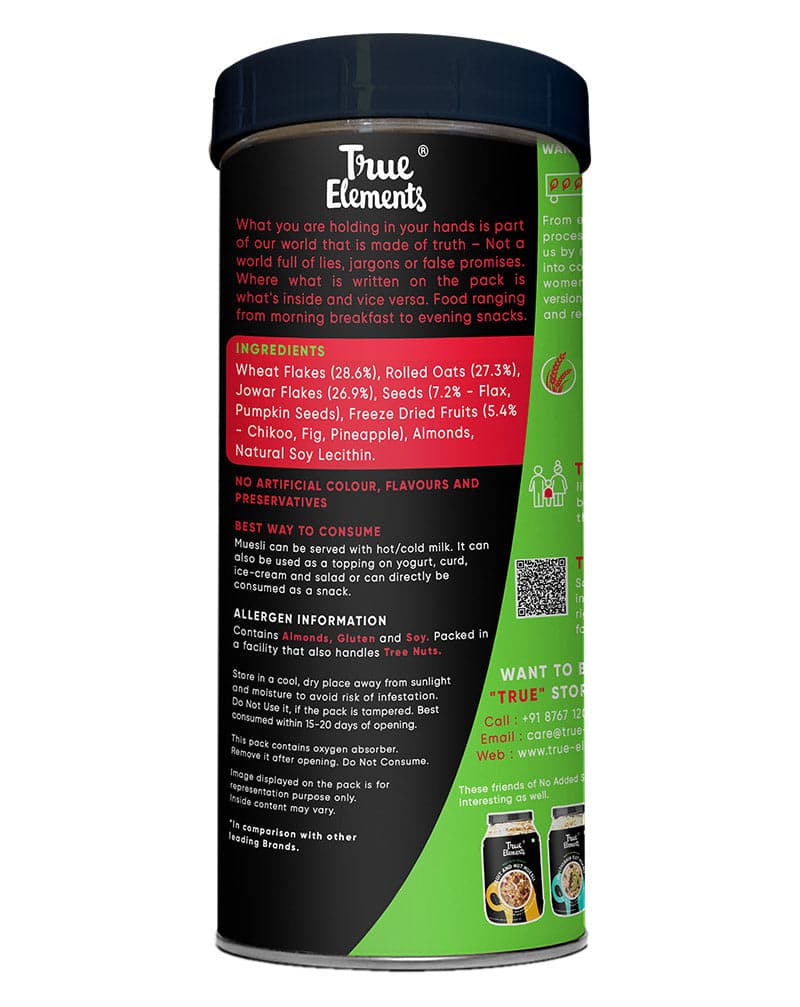 True Elements No Added Sugar Muesli - plant based Dukan