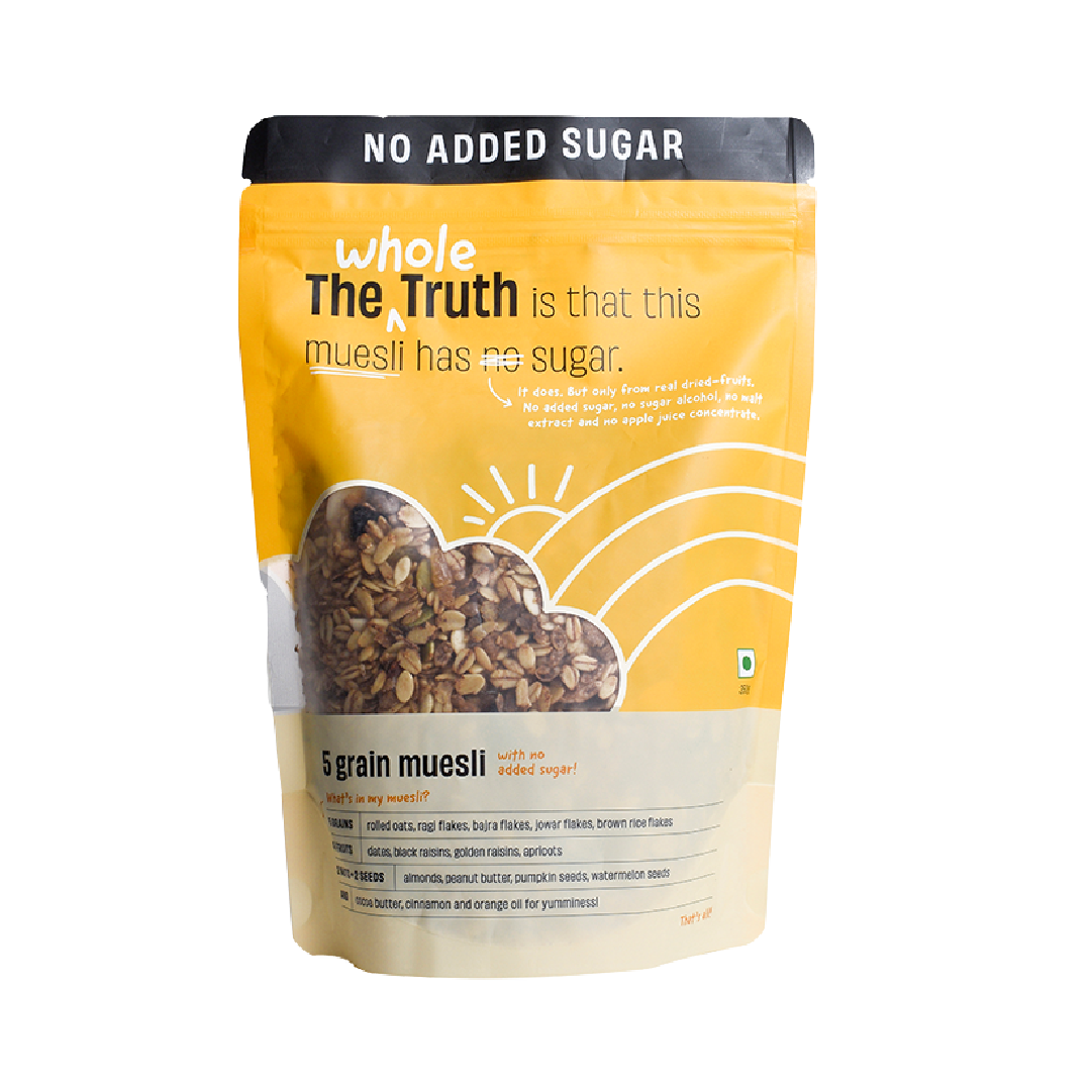 The Whole Truth - No Added Sugar Breakfast Muesli - 5 Grain Muesli - 350g