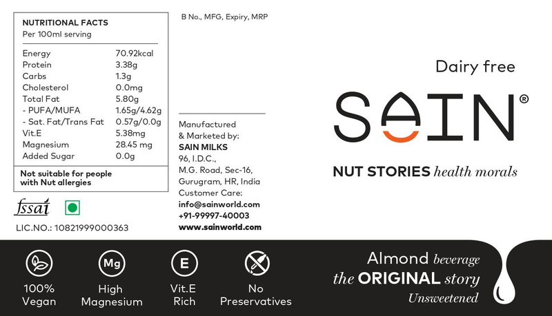SAIN Almond Drink - the Original story (200ml x 2 bottles)