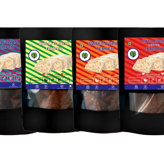 TempehChennai | Tempeh Pack of 4 Marinated Tempeh| The Heat and Eat 200g