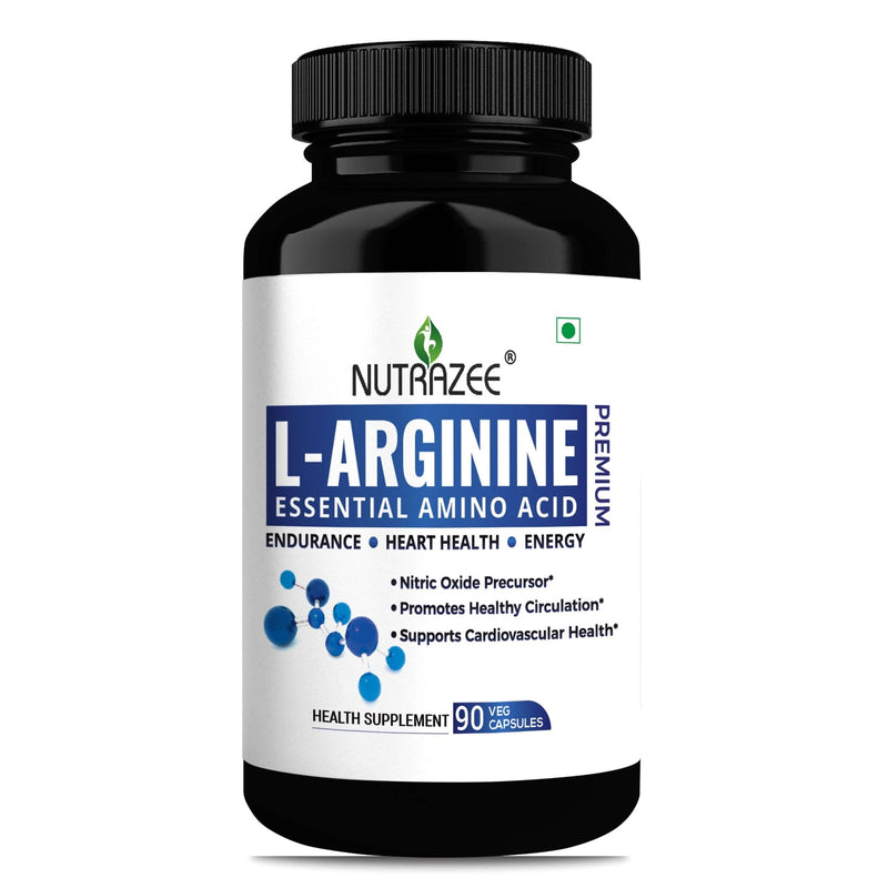 Nutrazee L-Arginine Nitric Oxide Booster, 90 Vegan capsules - Vegan Dukan