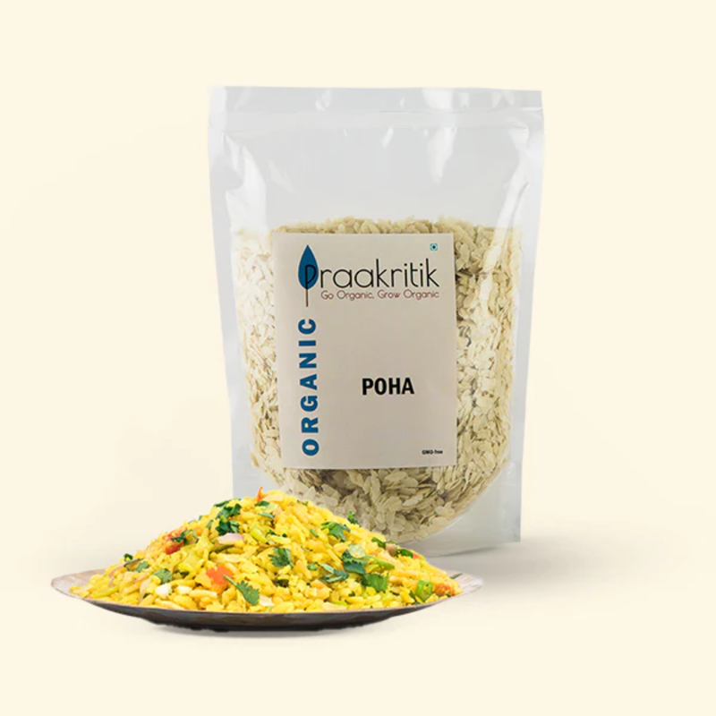 Praakritik Organic Poha 500 G (Pack of 2)