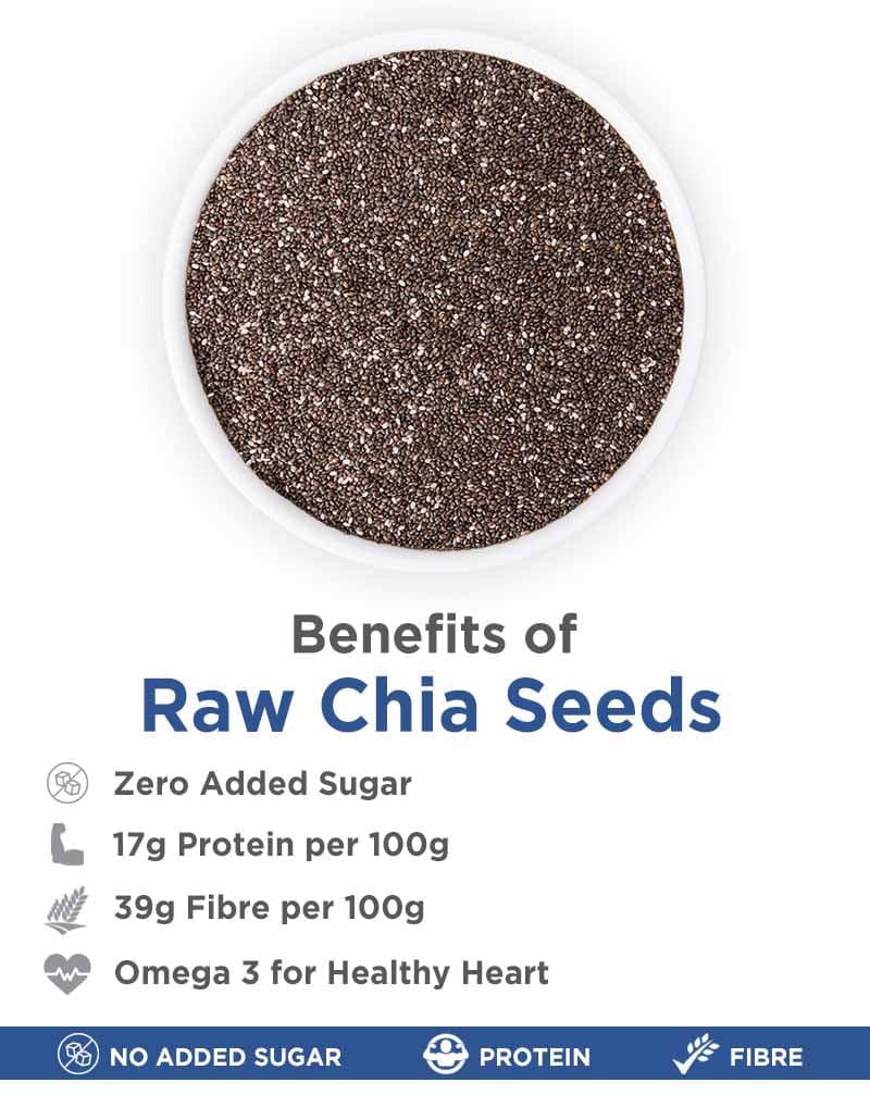 True Elements Raw Chia Seeds - plant based Dukan