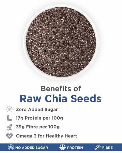 True Elements Raw Chia Seeds - plant based Dukan