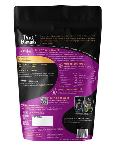 True Elements Raw Flax Seeds - plant based Dukan