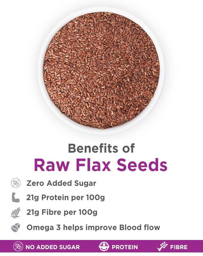 True Elements Raw Flax Seeds - plant based Dukan