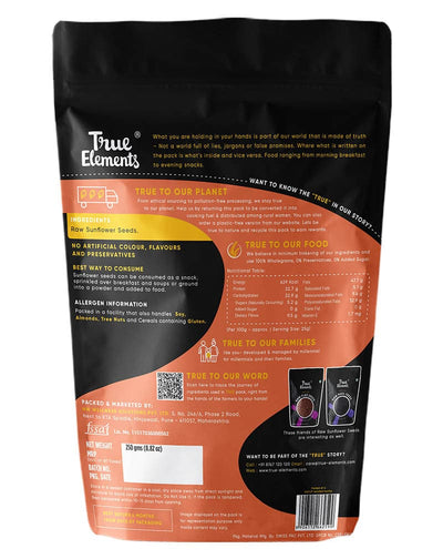 True Elements Raw Sunflower Seeds - plant based Dukan