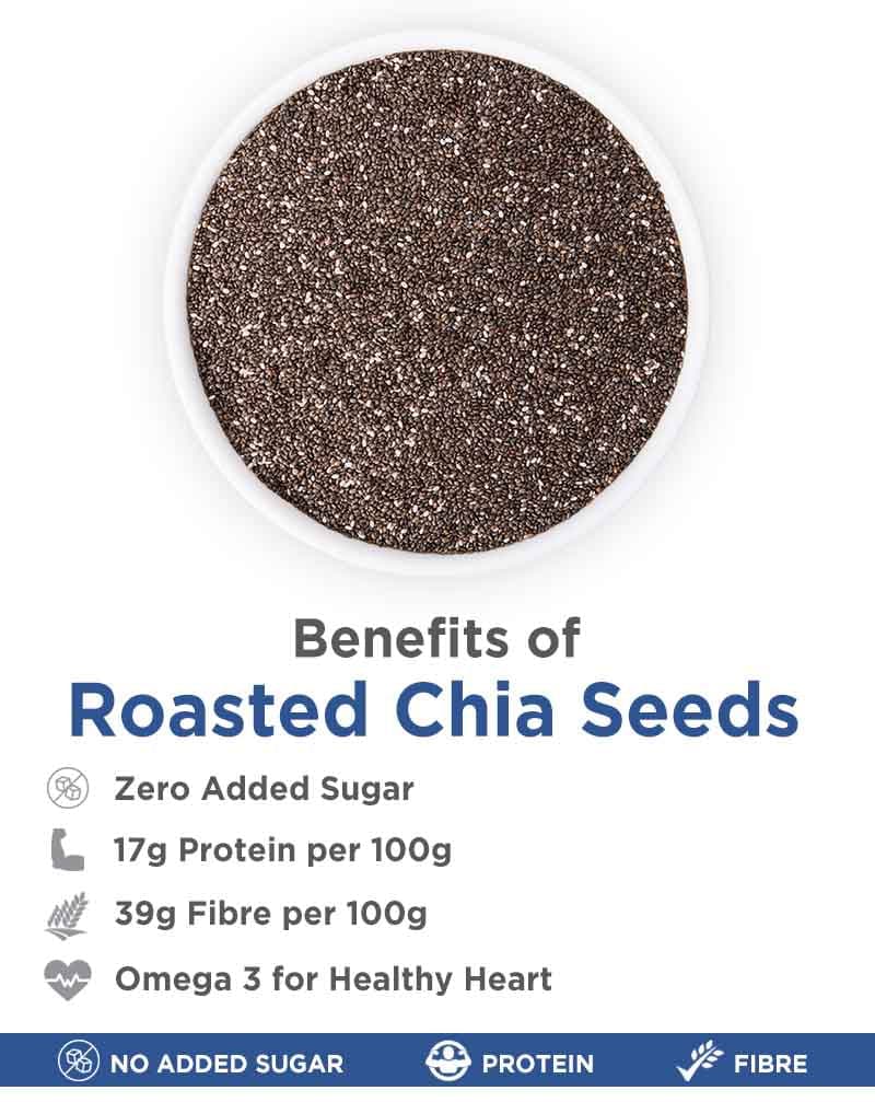 True Elements Roasted Chia Seeds - plant based Dukan