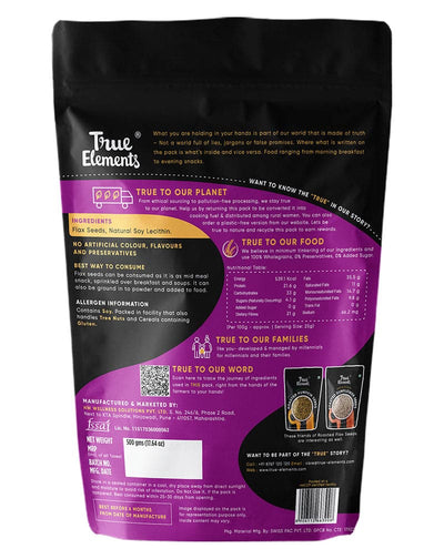 True Elements Roasted Flax Seeds - plant based Dukan