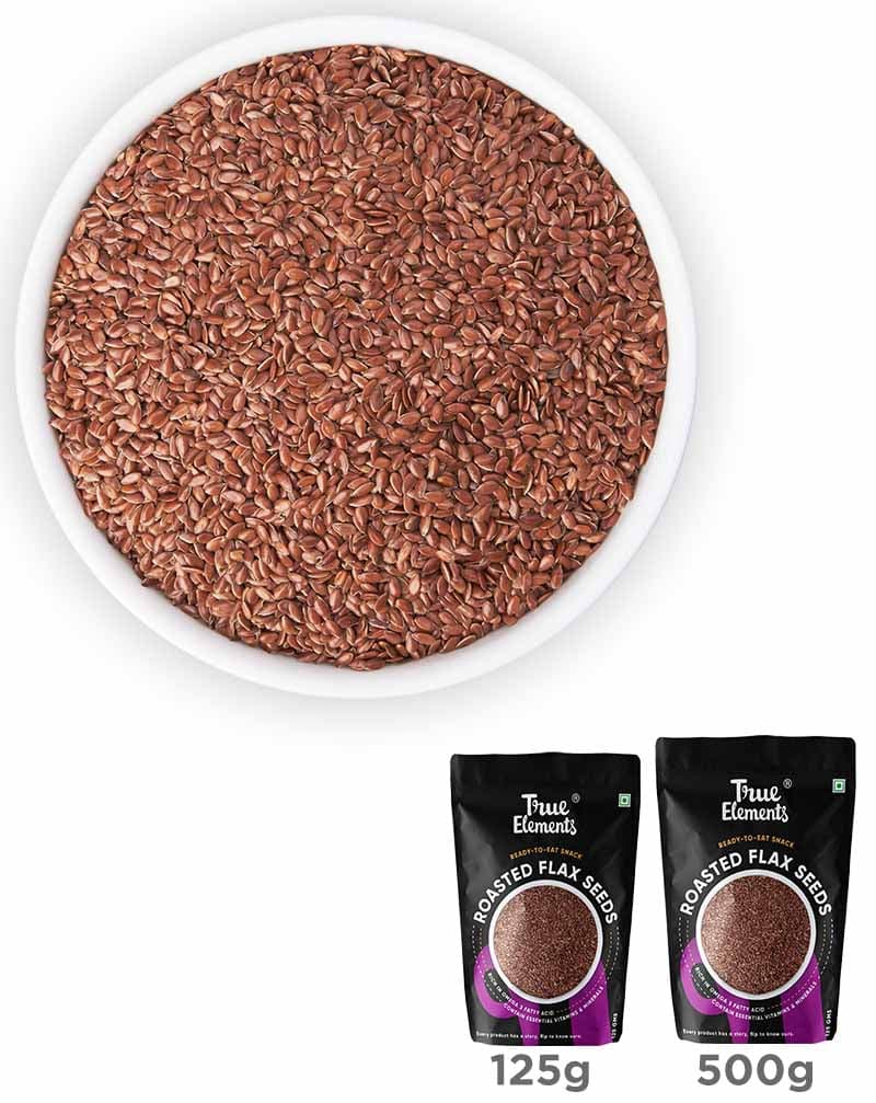 True Elements Roasted Flax Seeds - plant based Dukan