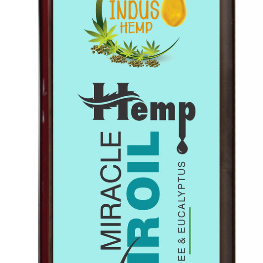 INDUS HEMP MIRACLE HEMP HAIR OIL  WITH TEA TREE OIL AND EUCALYPTUS OIL, 200ML