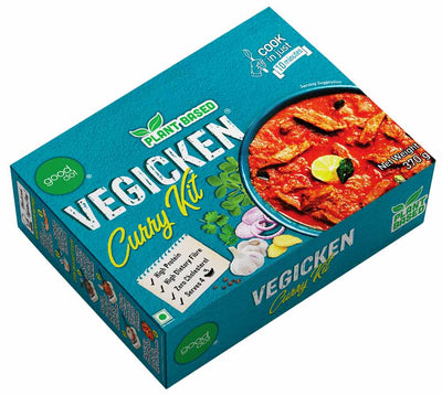 Good Dot Vegicken Curry Kit, 370gm - plant based Dukan