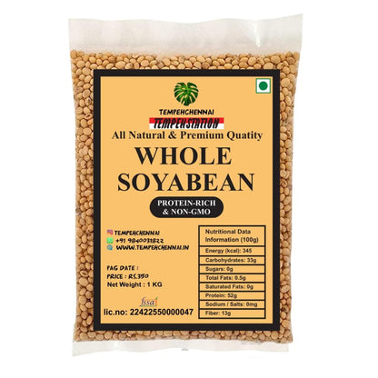 TempehChennai | Whole Soy Bean - Non GMO, High Protein- 500 gm